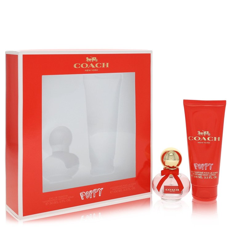 Coach Poppy Gift Set - 1 oz Eau de Parfum Spray and 3.3 oz Body Lotion