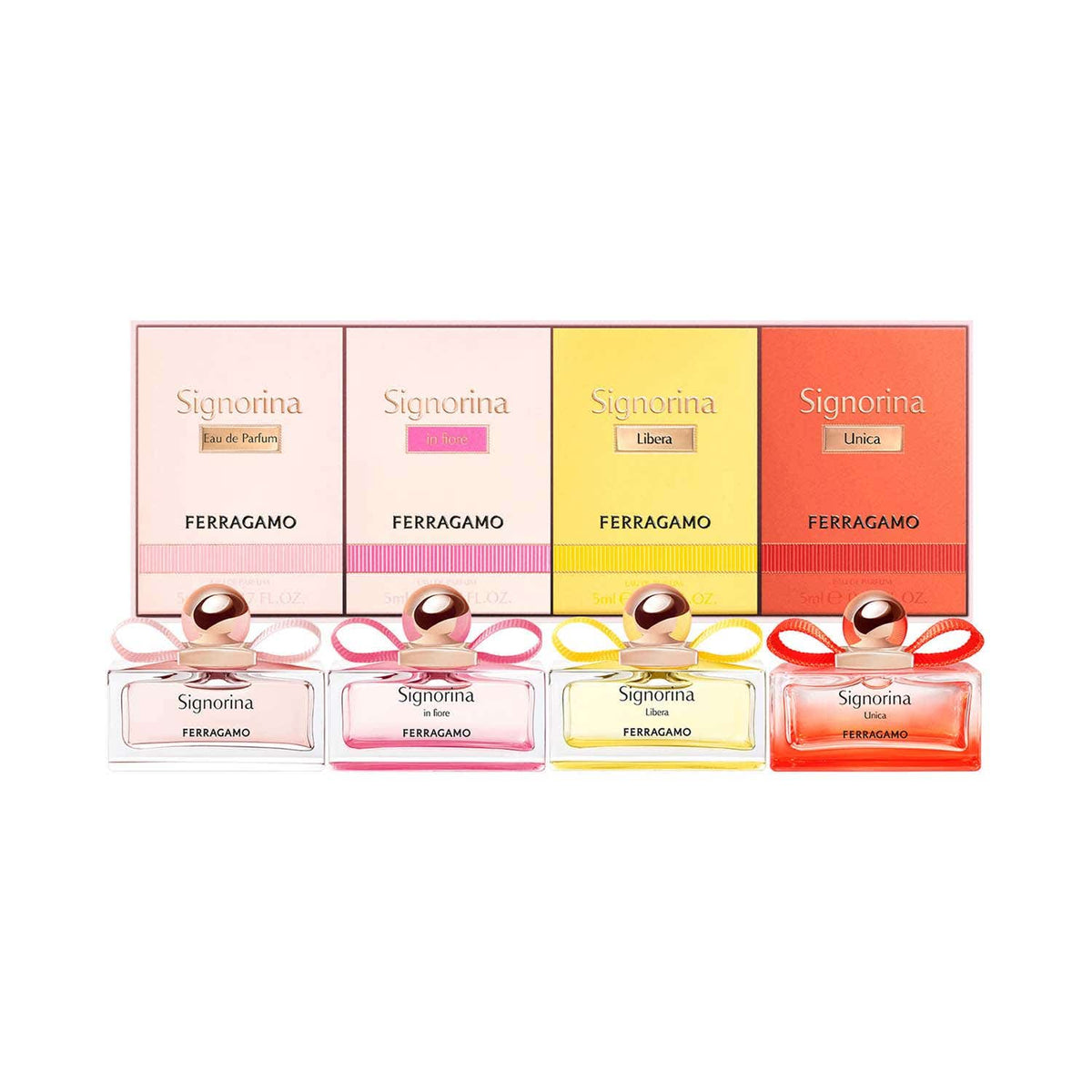 Ferragamo Signorina Mini Collection Gift Set - Signorina, In Fiore, Libera, and Unica