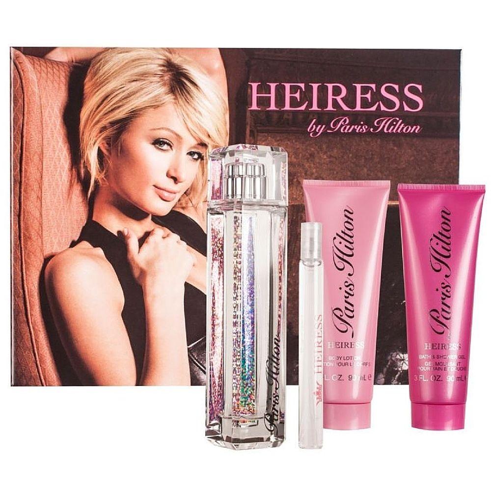 Paris Hilton Heiress Gift Set - Eau de Parfum, mini spray, body lotion, and shower gel